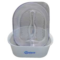 White disposable foot spa