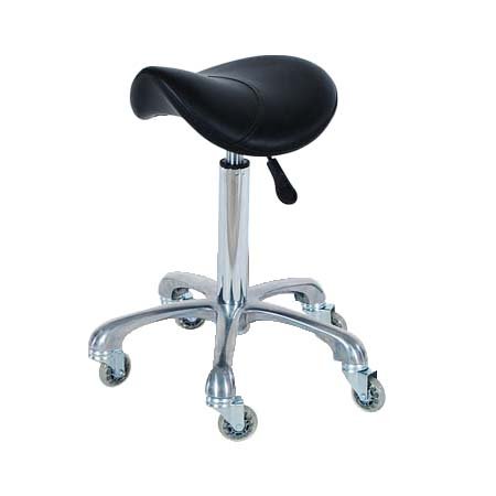 Small seat with gas lift and metal chrome feet