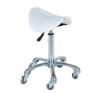 Small Saddle seat with gas lift and metal chrome feet