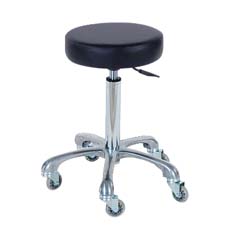 Black Cutting stool with chrome and gas lift
