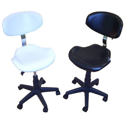 Stool with back and gas lift